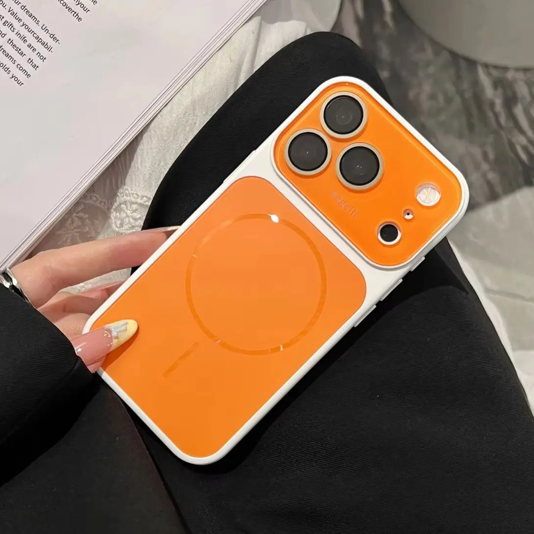 Magnetische MagSafe-Hülle in Kontrastfarben für iPhone 17, 16, 15, 14, 13 Pro Max – sofort verwandelbar in die 17er-Serie mit großer Kameraaussparung