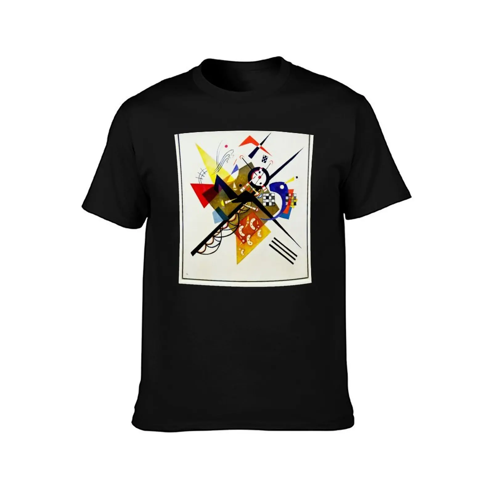 On White II by Wassily Kandinsky Auf Weiss II T-Shirt, Summer Casual Cotton Tee, Oversized Streetwear Tops, Unisex Men Women
