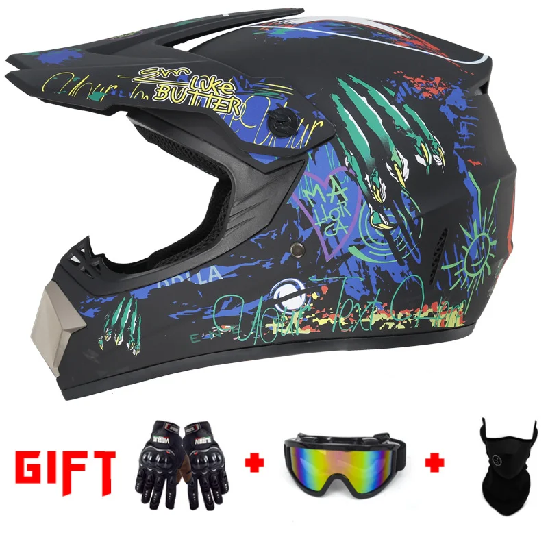 

Saftey Helmets Men Women Children Kids Helmet Full-coverage Racing Biker Mountain Speedway Helmets Motocross Send 3 Free Gifts