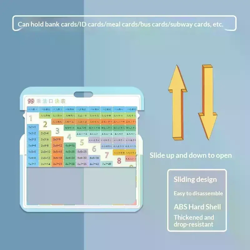 Enlightenment Multiplication Table For Children, Kindergarten,Can Hold Campus Card, Meal Card, Bus Card Neck Strap Math