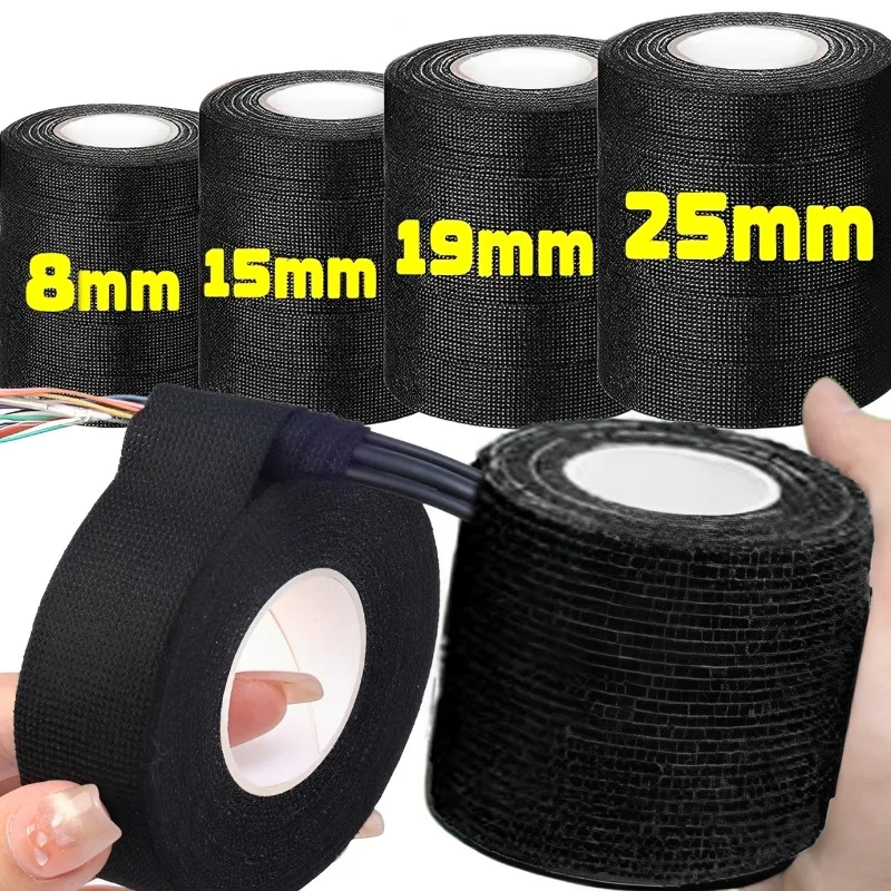 Electrical Insulating Tape Heat Resistant Harness Tape Car Cable Harness Wiring Loom Protection Waterproof Automotive Cloth Tape