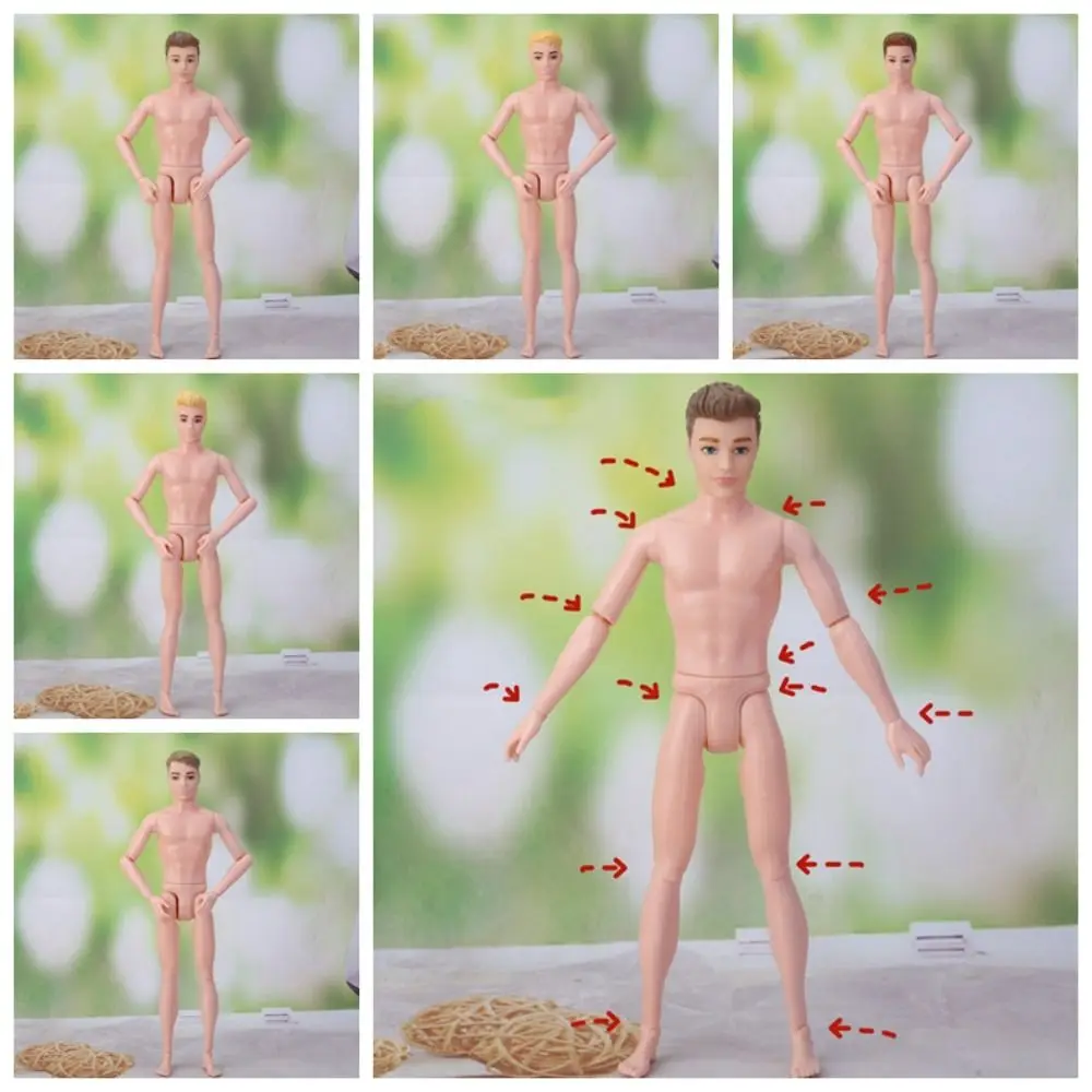 Moveable Jointed Ken Doll Body Prince Male Multi-Joint Male Nude Body Boyfriend Flexible Move Doll Toys Girl Toys