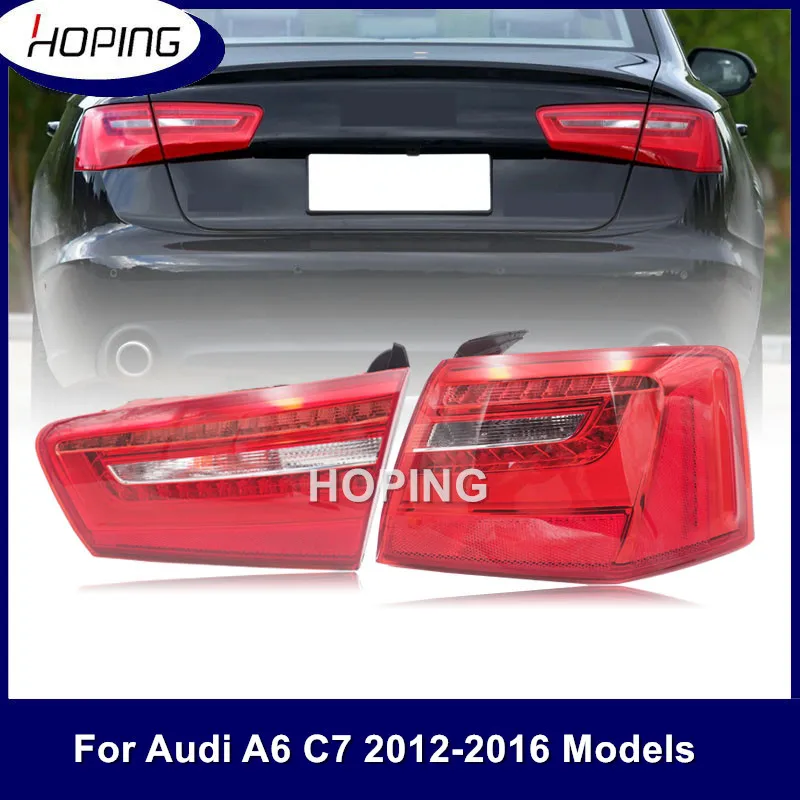 

Hoping Outer/Inner Rear Tail Light Assembly For Audi A6 C7 2012 2013 2014 2015 2016 Rear Brake Stop Light Taillamp Taillight