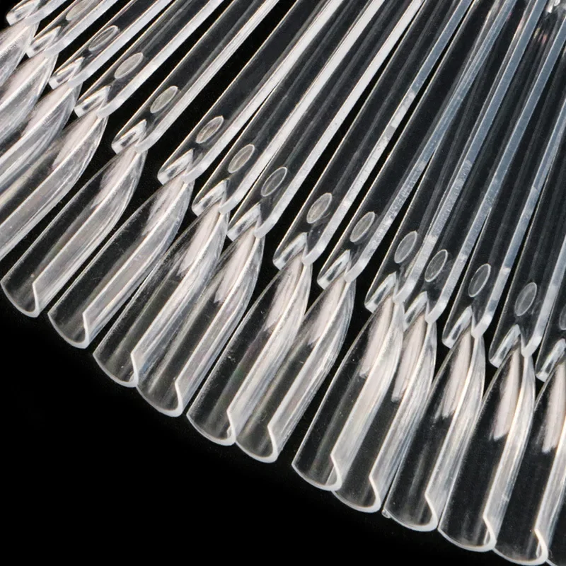 50 stücke Falsche Nagel Tipps Polnischen Palette Nail art Praxis Fan Rosa Farbe Ring Nagel Gel Polnisch Zeigt Regal Maniküre Werkzeuge TR386-1