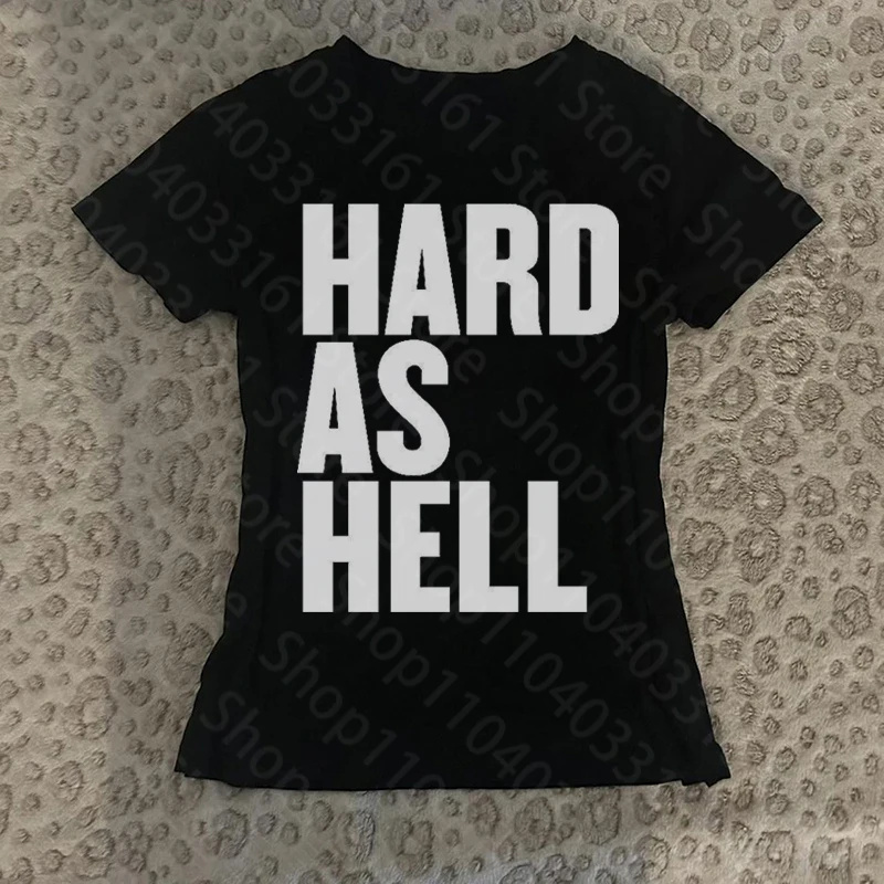 

Punk Gothic Printing Slim Fit T-shirts Emo girls Retro Letter Printing Y2K Women Clothing 2000s Fashion Casual T-shirts Summer