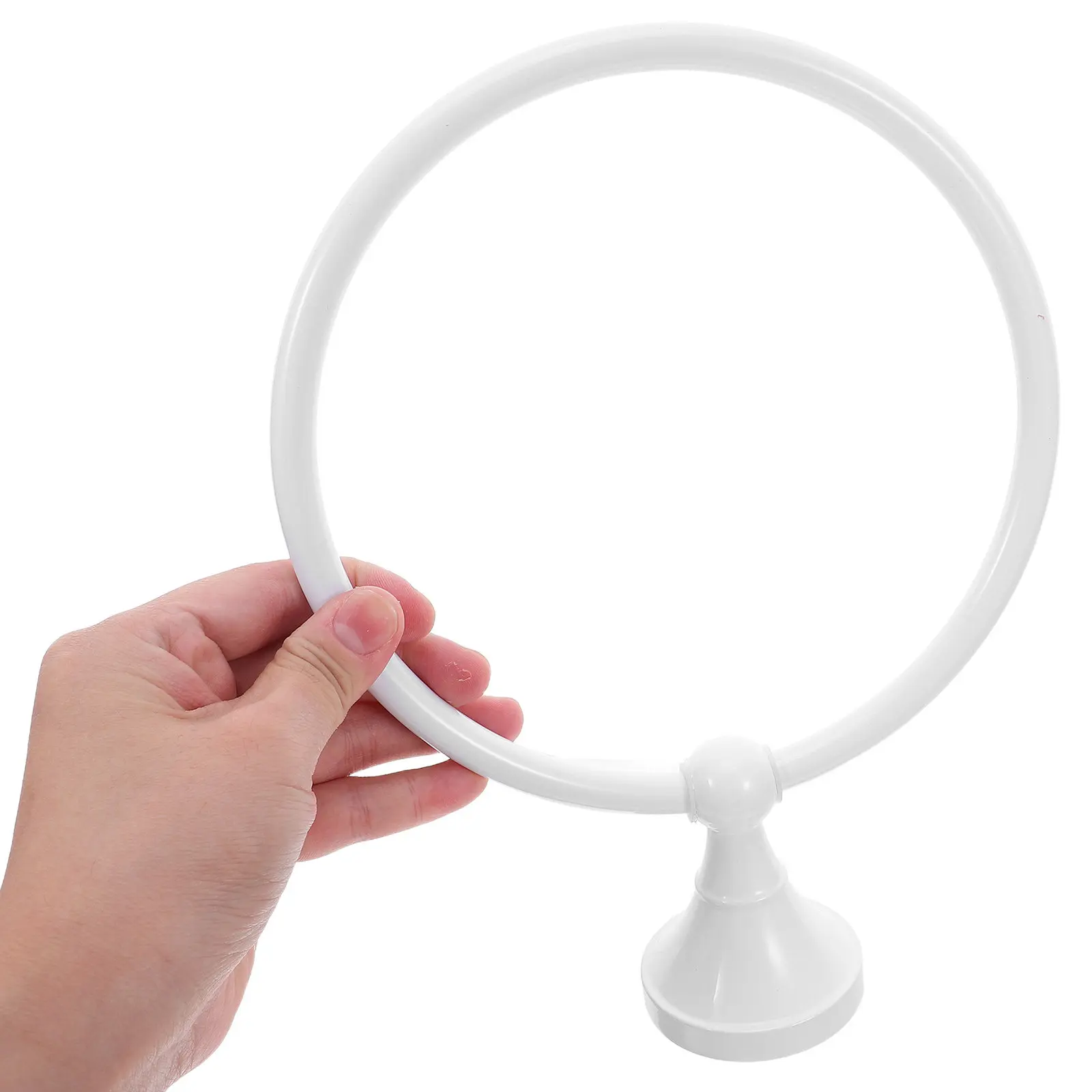 

Brass Round Towel Ring Bathroom Accessory Heavy Duty Wall Mounted Towel Rack for Home Hotel School Public Toilet Elegant Design