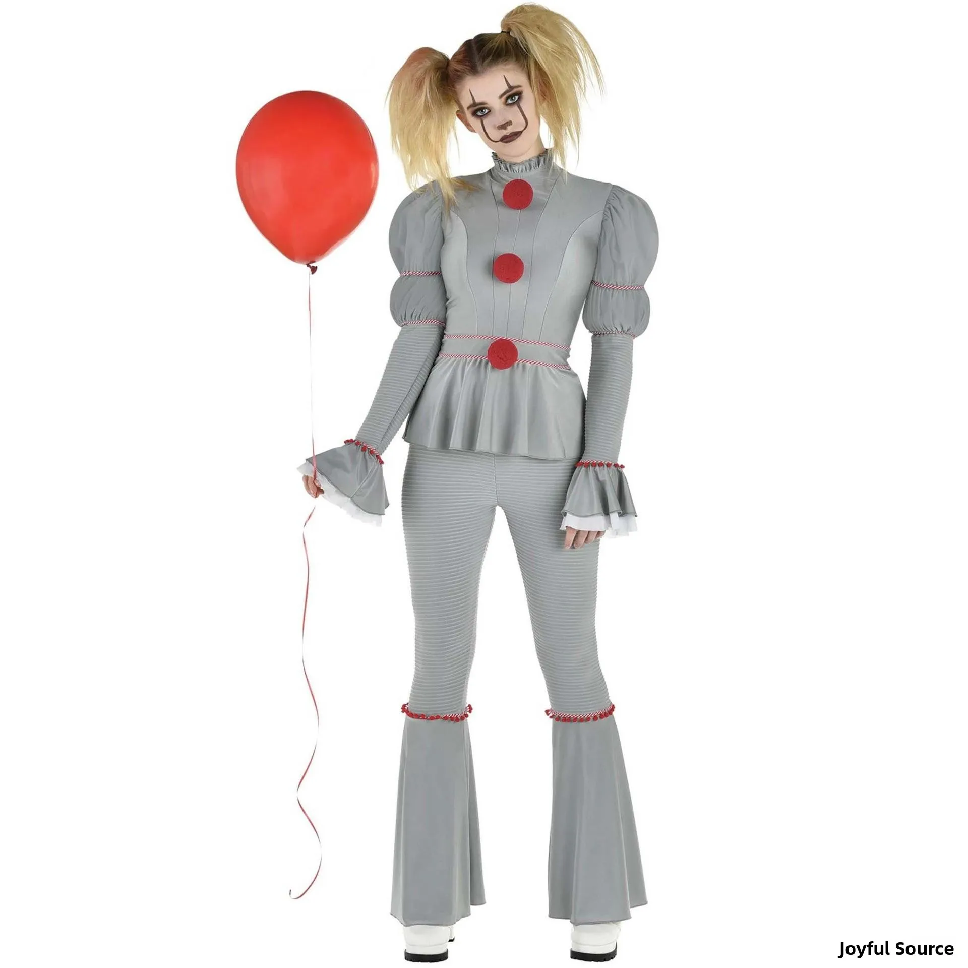 

SXL Horror Prank Pennywise Women's Clown Costume Transformation Par loween Performance Clothes Ladies' Cosplay Outfits