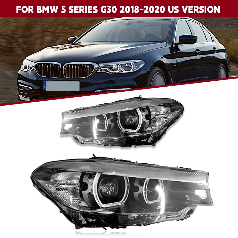 

1Pairs Car Lights For Bmw G30 Headlights 2018-2020 5 Series G38 Us Version Xenon Hid Headlight Assembly Without Module Plug-Play