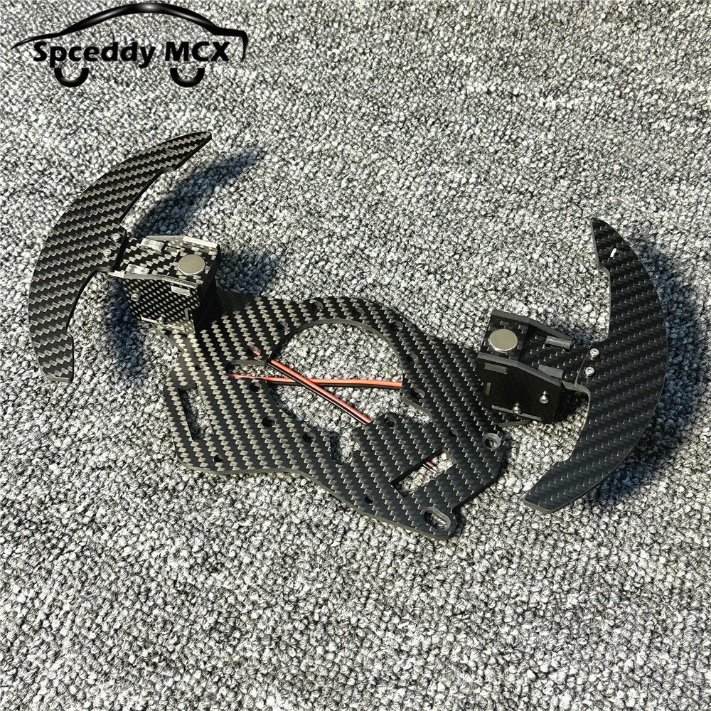 

Carbon Fiber Shifter Extend Magnetic Shift Paddles Car Steering Wheel Sport Button Cruise Button Bracket For Toyota Yaris Vios