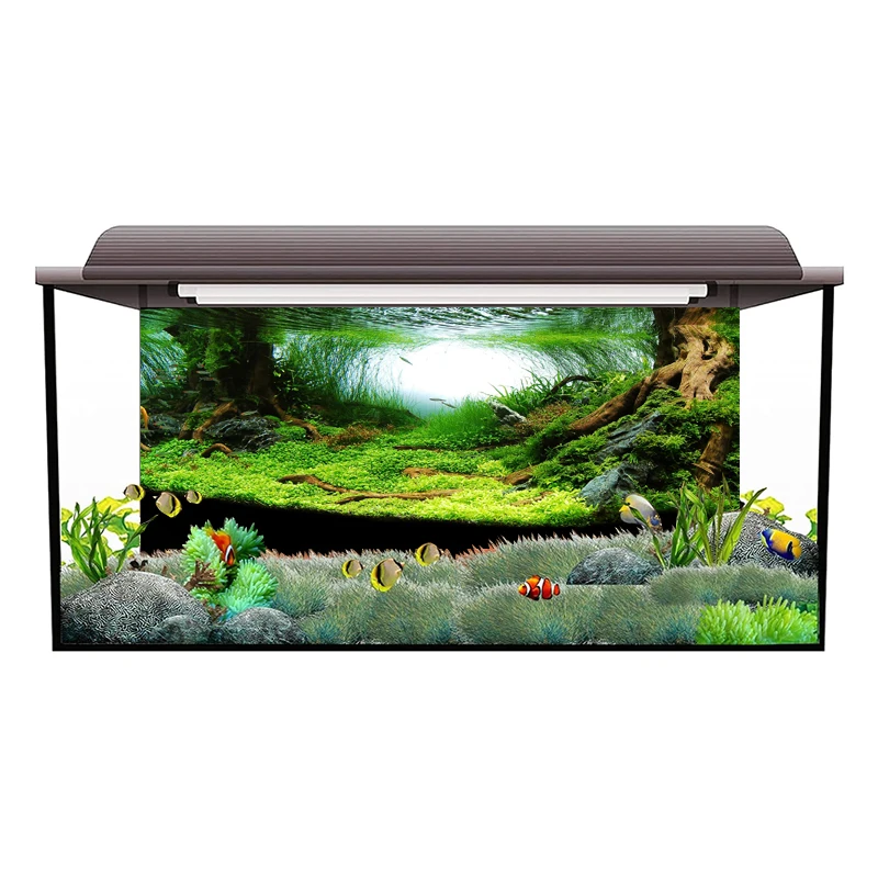 Forest Sticker  Aquarium Background Ornament Poster Forest Aquarium Landscape Self Adhesive Fish Tank Backing Paper