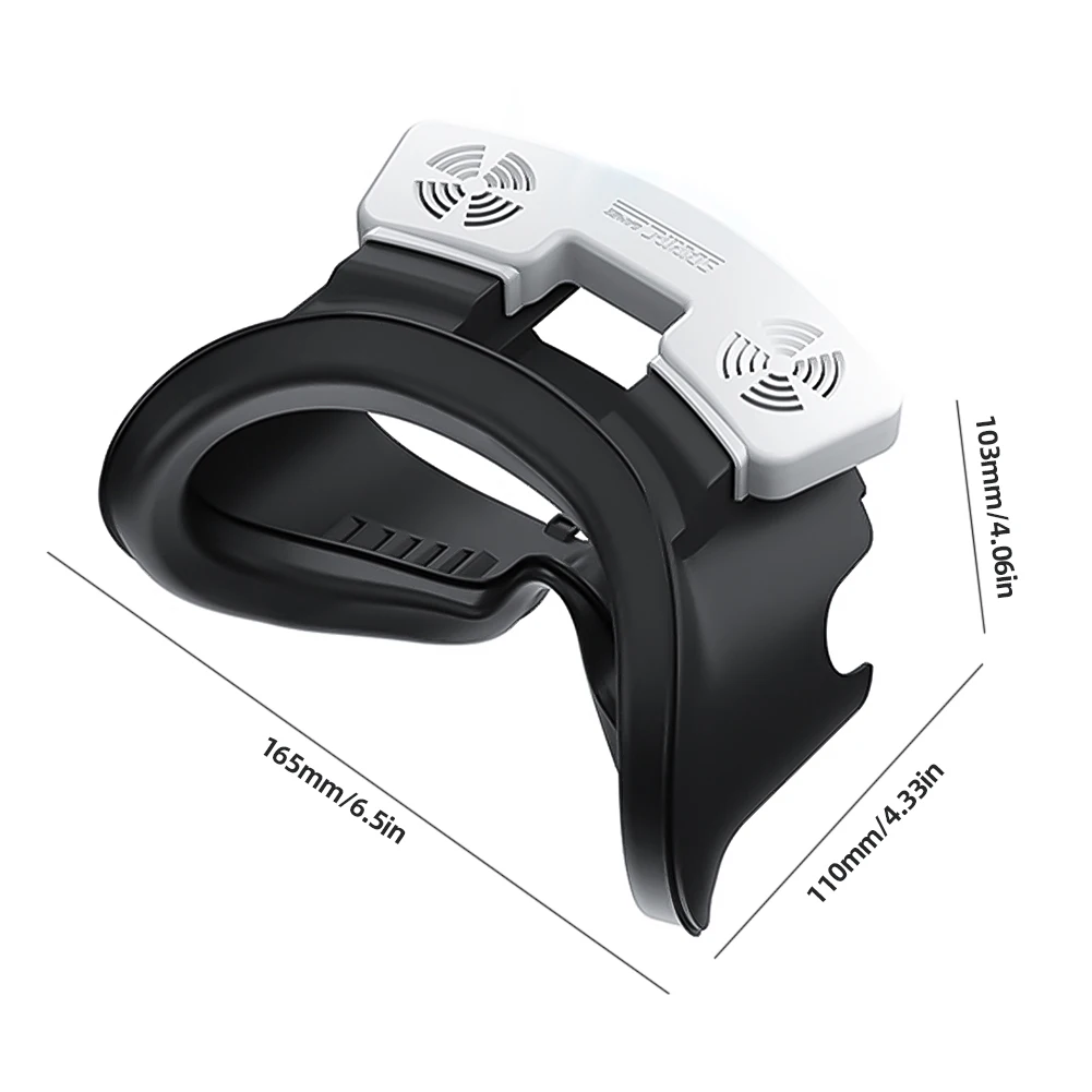 メタクエスト3 VRヘッドセット用冷却ファン、フェイシャルインターフェース付きフェイスカバー、レンズ曇り防止、3段階風量調節、PUフェイスクッションパッド付き