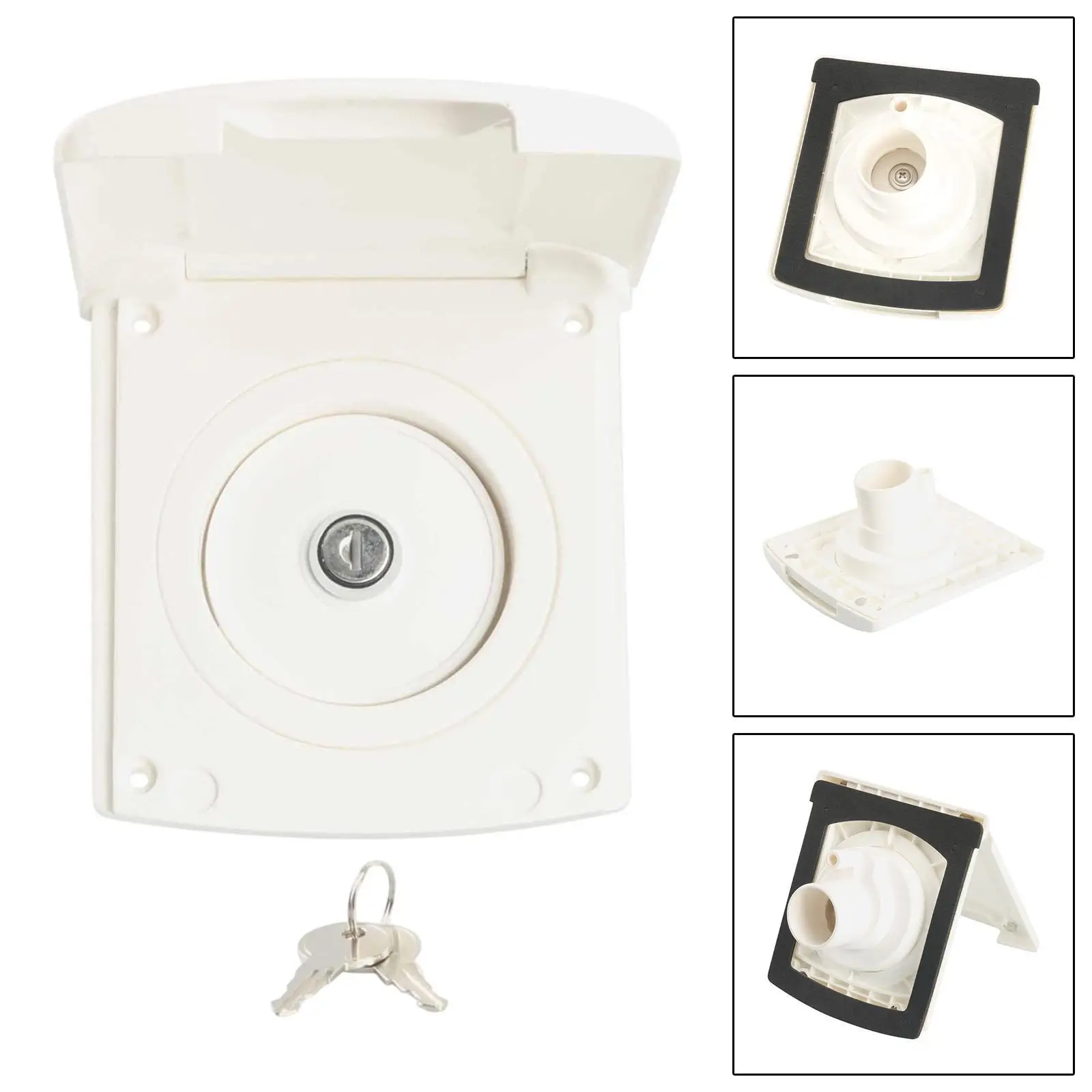 

Trailer Motorhome Campervan Water Inlet Lockable ABS Material Gravity Fresh Water Supply Port for Boating