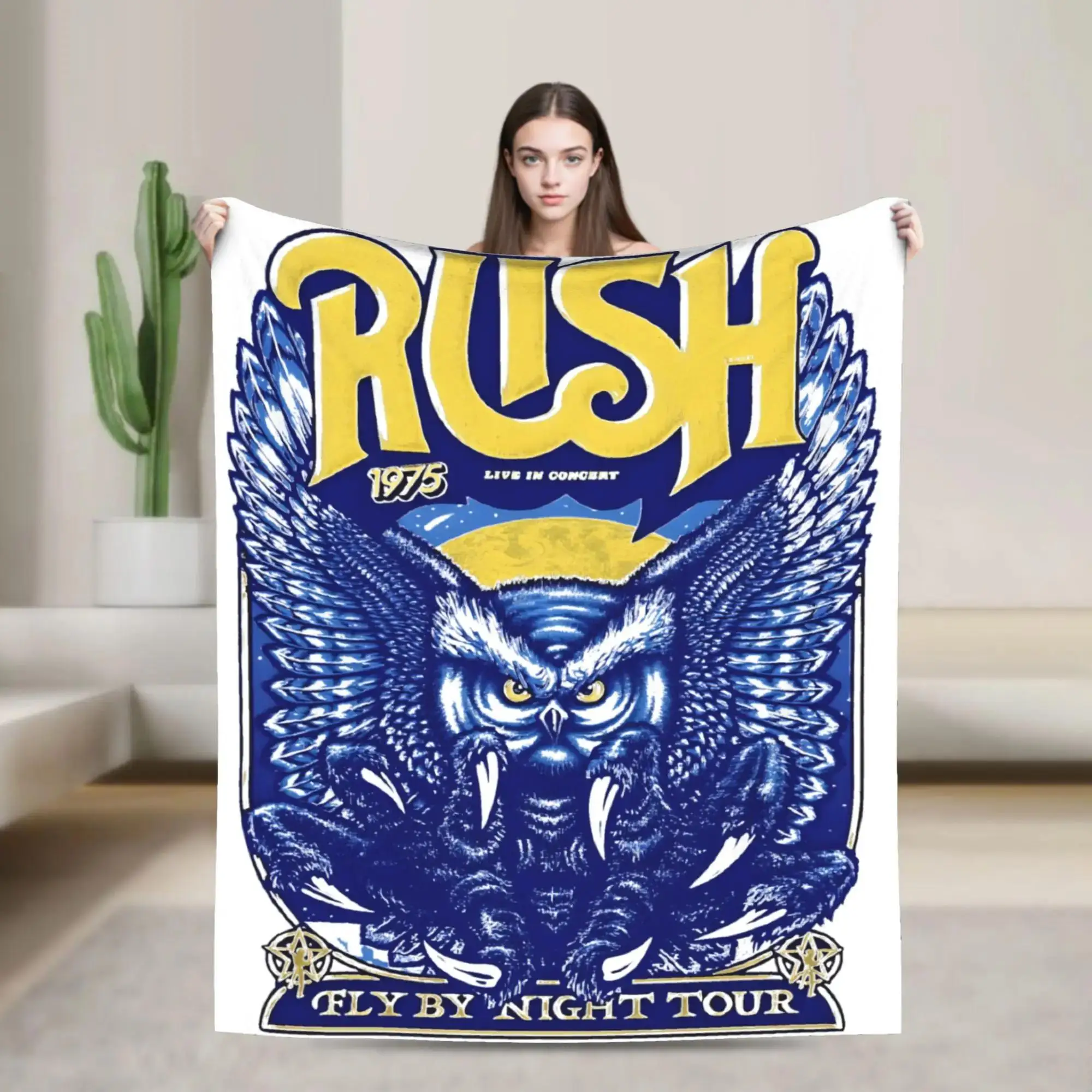 

Плюшевый плед «Rush Fly By Night Tour» для детей, для гостиной, фланелевое покрывало, уютное легкое одеяло