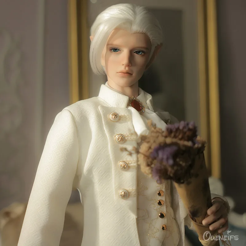 Pell BJD Doll 1/3 68cm With EID Male body European aristocratic British Style White Coat Resin Art Toys Gift for Boys