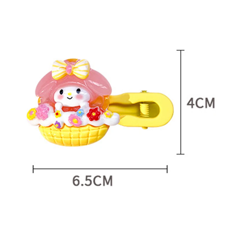 Kawaii Sweet Anime Melody Hair Clip Side Clip Hairpin Cartoon Cute Duckbill Hair Clip For Women Girls Simple Hair Accessories