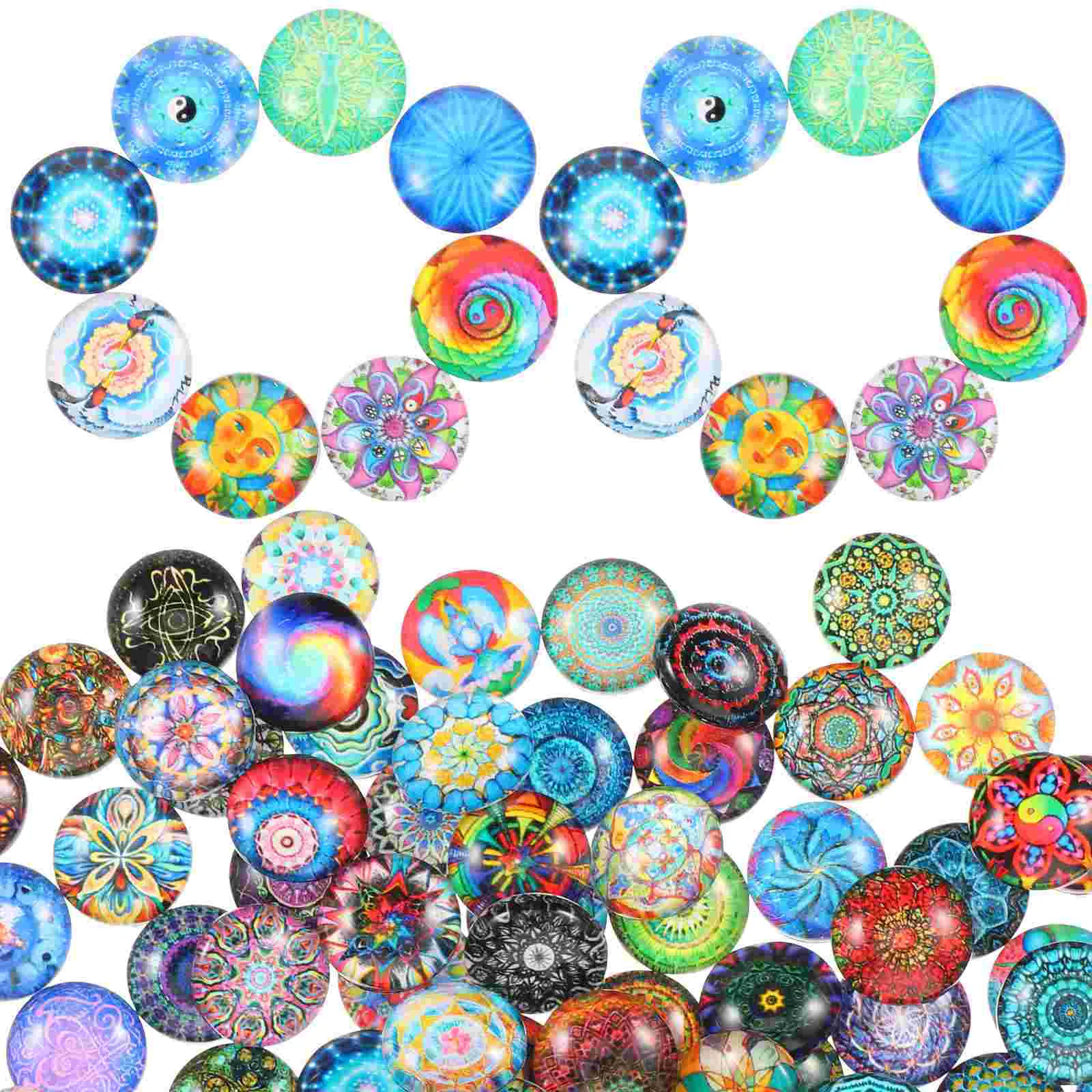 100 Pcs Gems for Crafts Blue Green Vase Accessories Mixed Mosaic Tiles Colorful Vases