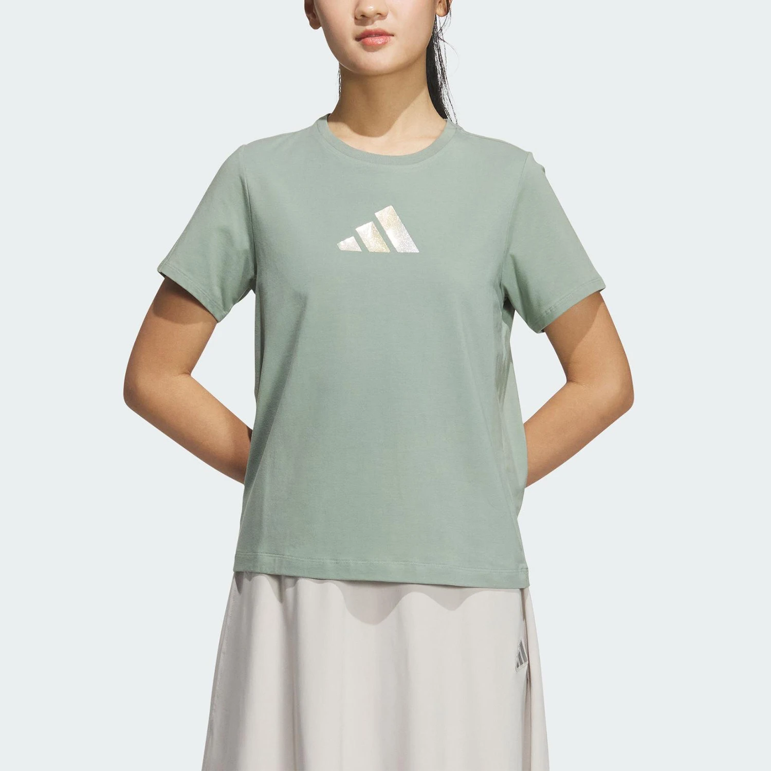 

adidas Genuine 2025 Summer Women's Daily Knit Short Sleeve JM8804