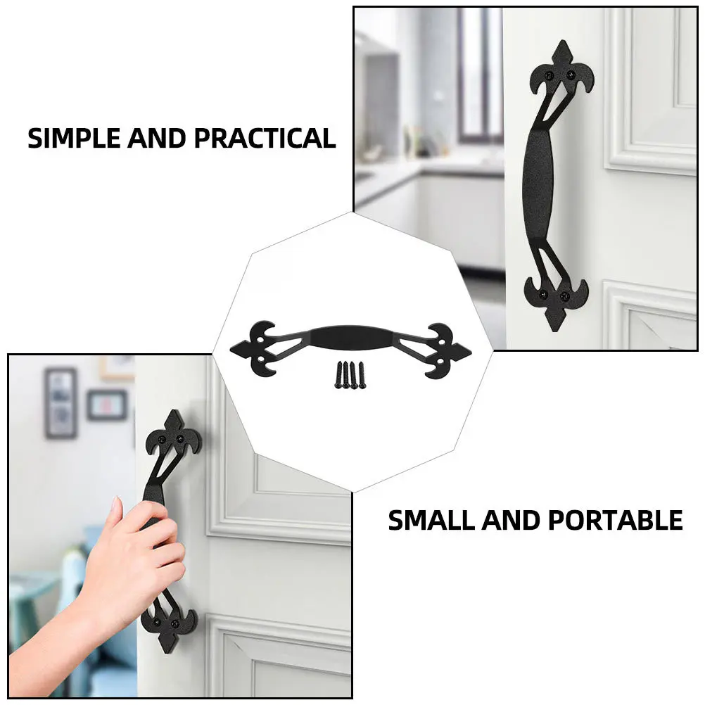 

2 set Cow Horn Handle Polished Smooth Durable Wardrobe Drawer Pull For Cabinet Shoe Rack Bookcase Barn Door Steel Handle