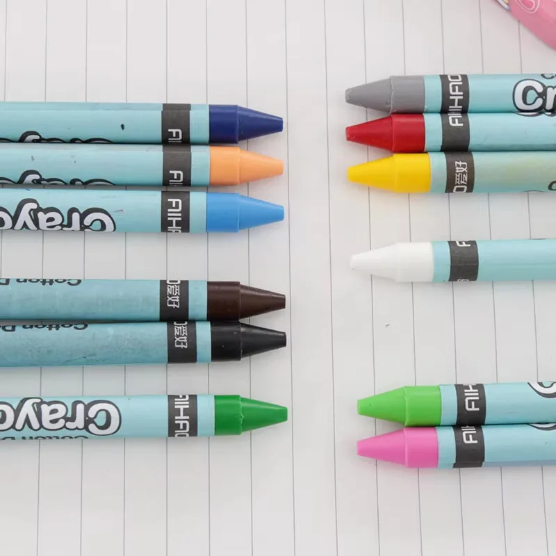 8/12/24 Warna Krayon Lilin Gambar Set Artis Cat Minyak Pastel Pensil untuk Anak Sekolah Sketsa Perlengkapan Siswa Hadiah Alat Tulis