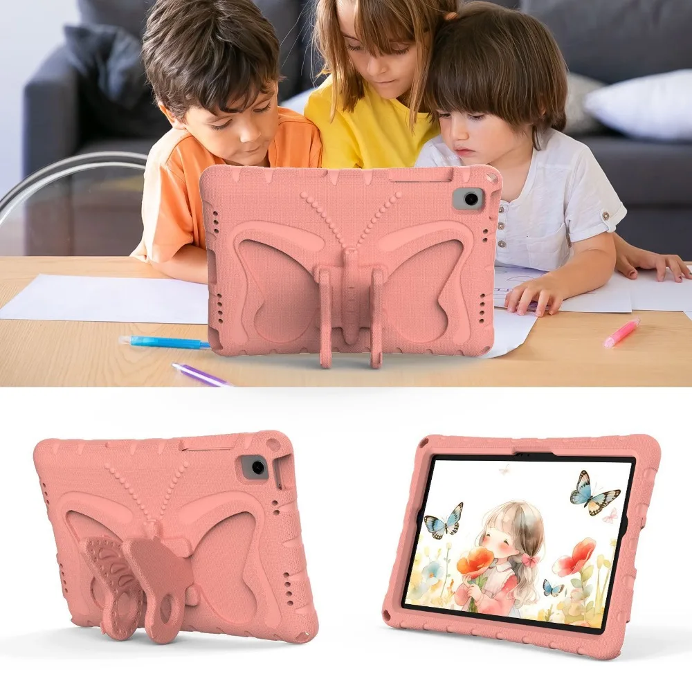 NOWE etui EVA Kids Butterfly Stand Case do tabletu Samsung Tab A11+A9+Plus 11"SM-X210 X216B, pokrowiec na tablet Tab A11/A9 8.7"X110/X115 Funda+Strap — zdjęcie produktu 3