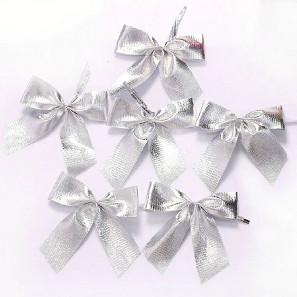 72 Pcs Christmas Decorations Outdoor Bows for Wreath Making Desktop Ornaments Festive Red Decorative Bowknot Wrapping