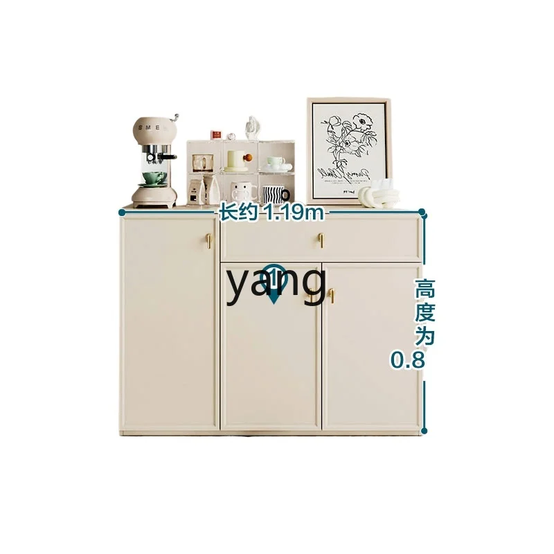 Yjq Cream Style Sideboard Cabinet Wire-Wrap Board Storage Organizer Living Room Wall Storage Cabinet