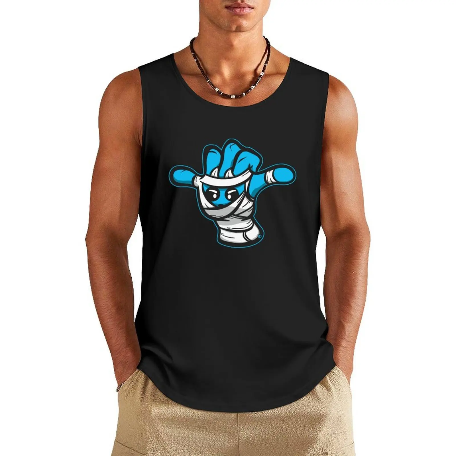 

Climbing Hand Tape Gloves Shaka Tank Top anime clothes sleeveless gym shirts male Sports clothing clothes for men summer