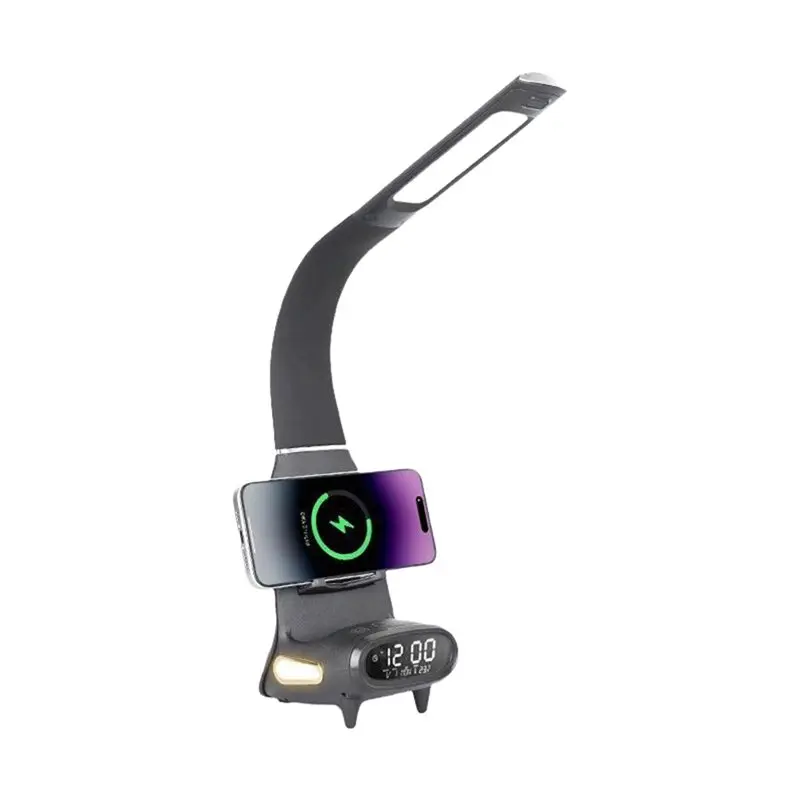 

【ALLOWANCE】Fast Charging 5 Colour Temperature LED Reading Desk Lamp With Soft Night Light 15W Wireless Inductive Dimming Desk La