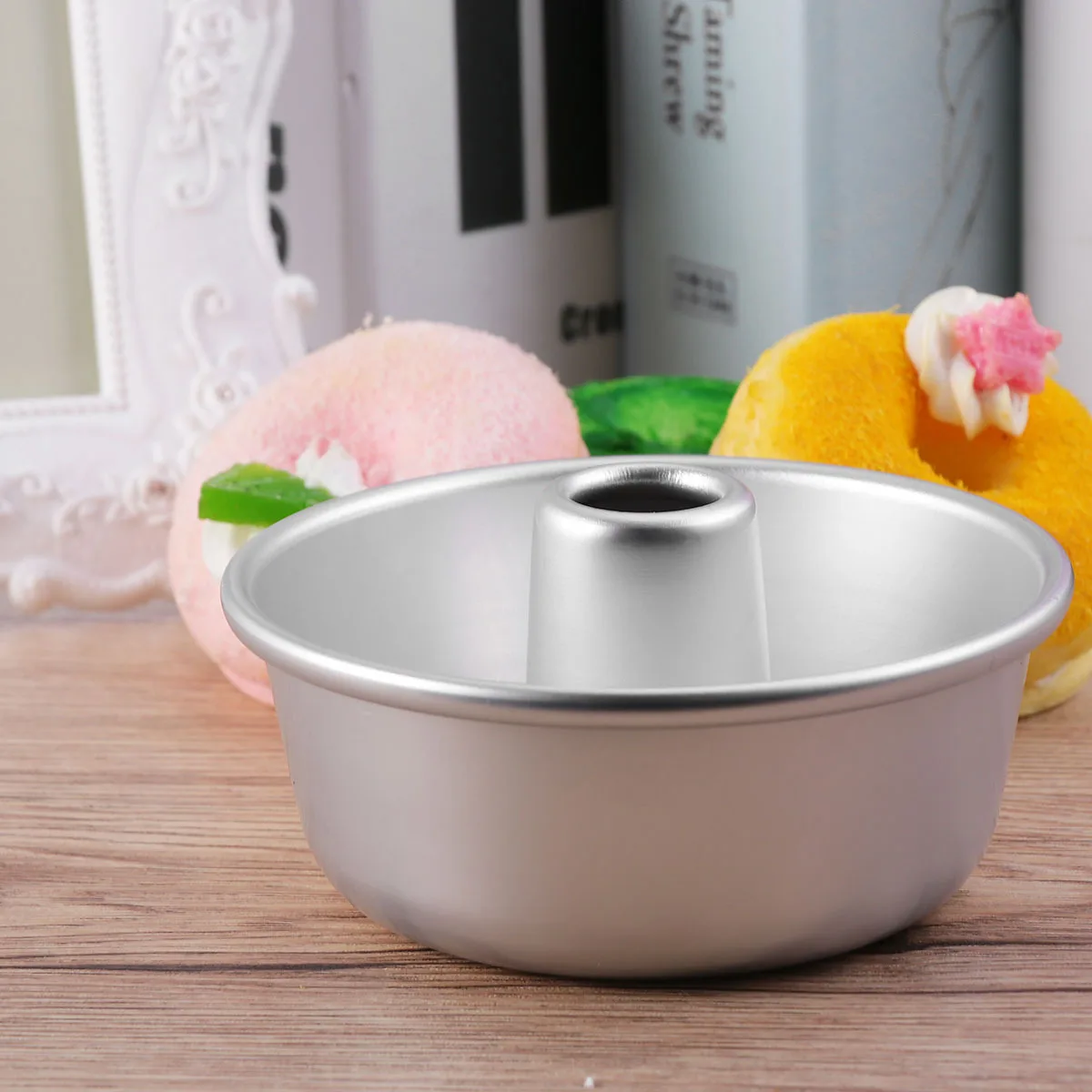 

Donut Mold Aluminium Alloy Non-Stick Baking Pan For Mousse Cake Savarin Round Cake Mold Metal Bakeware Kitchen Baking