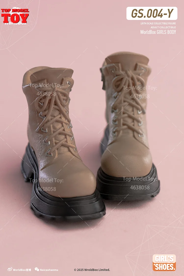 Worldbox gs004 1/6 botas de sola grossa meias brilhantes roupas acessório modelo caber 12 ''feminino soldado figura ação corpo bonecas