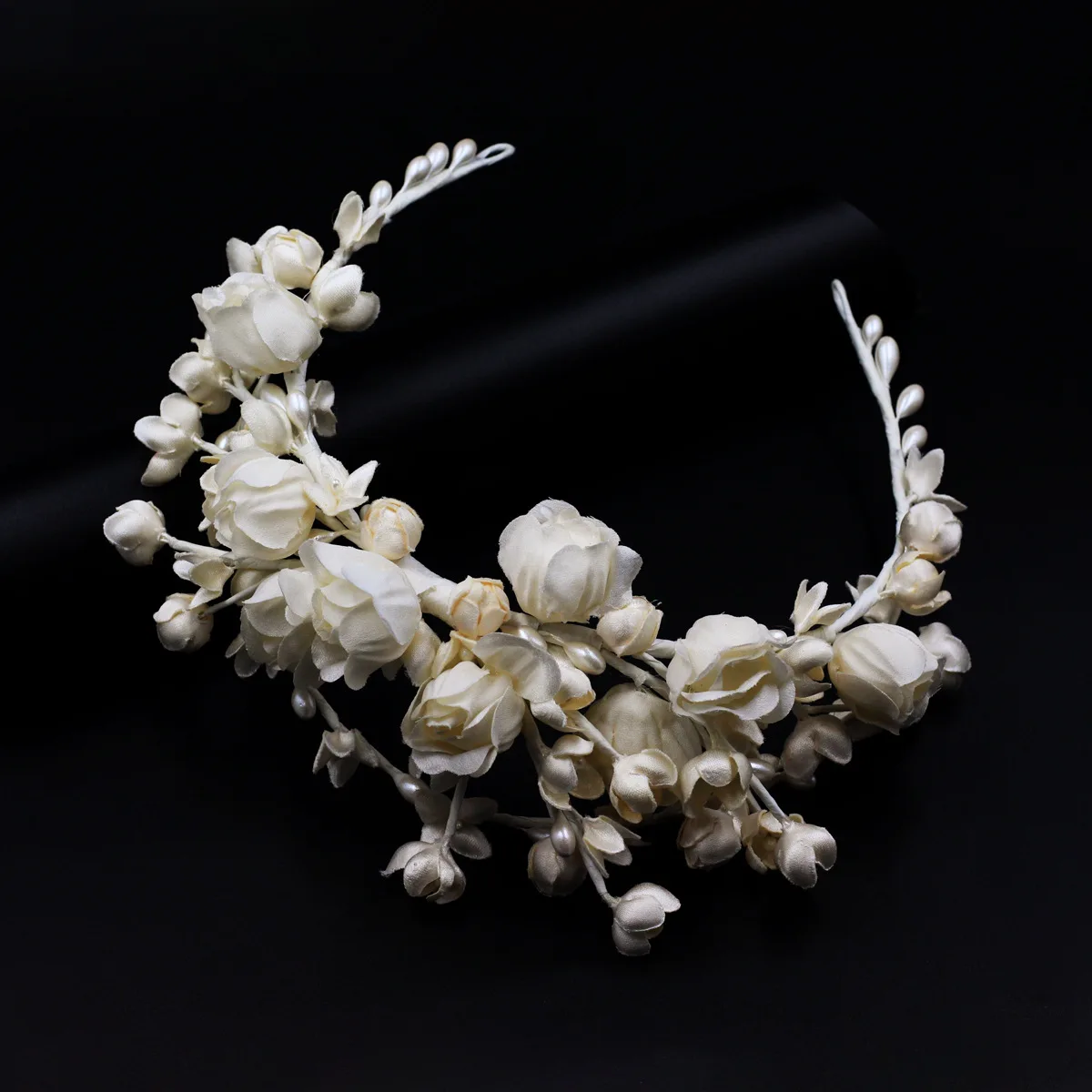 CC Romantic Hairbands Wedding Hair Accessories Women Hairwear Bridal Headpiece Flower Shape Engagement Wreath With Earring HP118