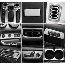 For GWM Tank 300 2021-2024 Interior Accessories Silver Stainless Steel Sticker Center Console Dashboard Gear Shift Decor Trim
