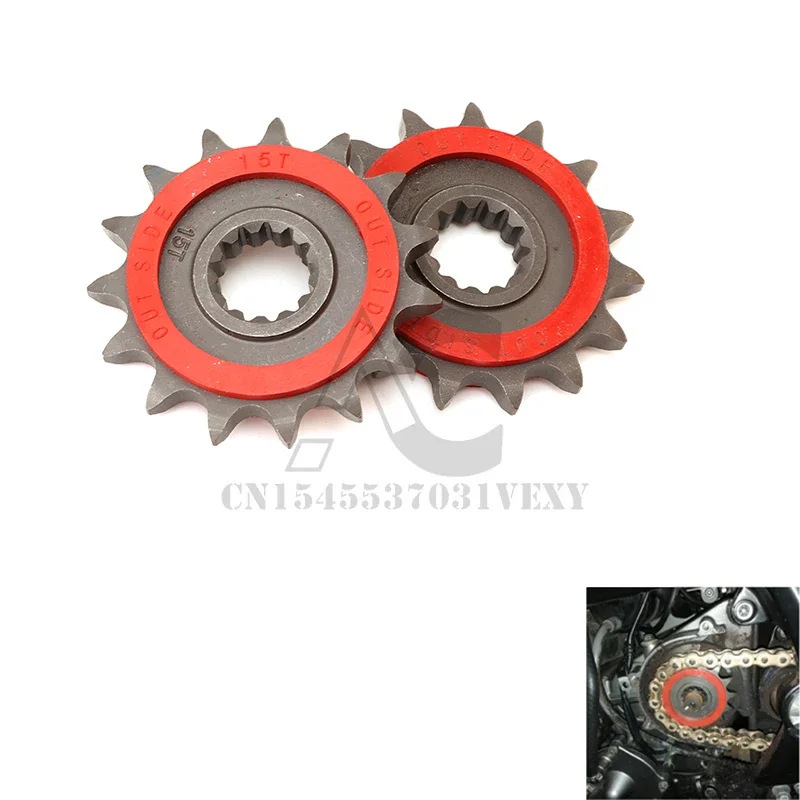 

15T Motorcycle Sprocket Gear Fit Benelli TRK 502 502X BJ300 TNT300 BN302 BJ500 BJ600 TNT600 Off Road Bike Replacement Parts