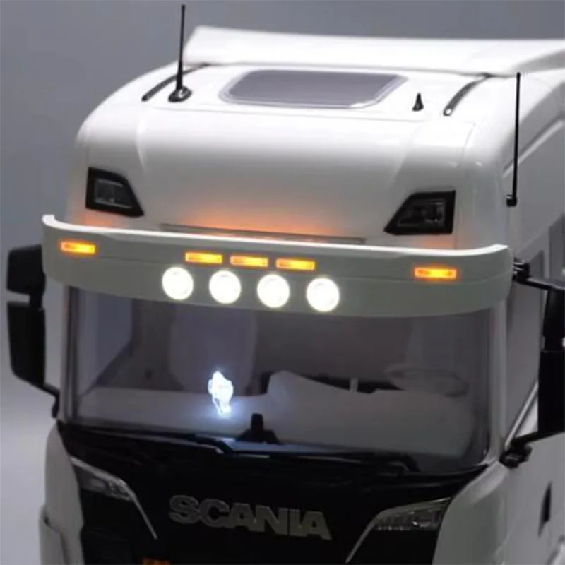 

Светодиодная лампа с имитацией солнцезащитного козырька в масштабе 1:14 для радиоуправляемого самосвала Tamiya SCANIA 770S 6X4 56368 8X4 56371, обновление автомобиля