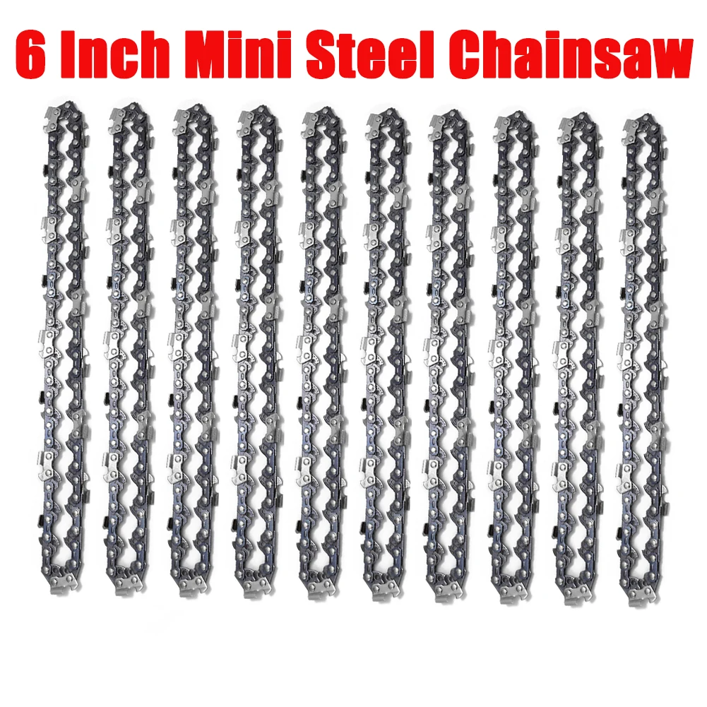 5 PCS/10PCS/20PCS  6 Inch Mini Steel Chainsaw Chains Electric Chainsaws Accessory Practical Chain Replacement For Electric Chain