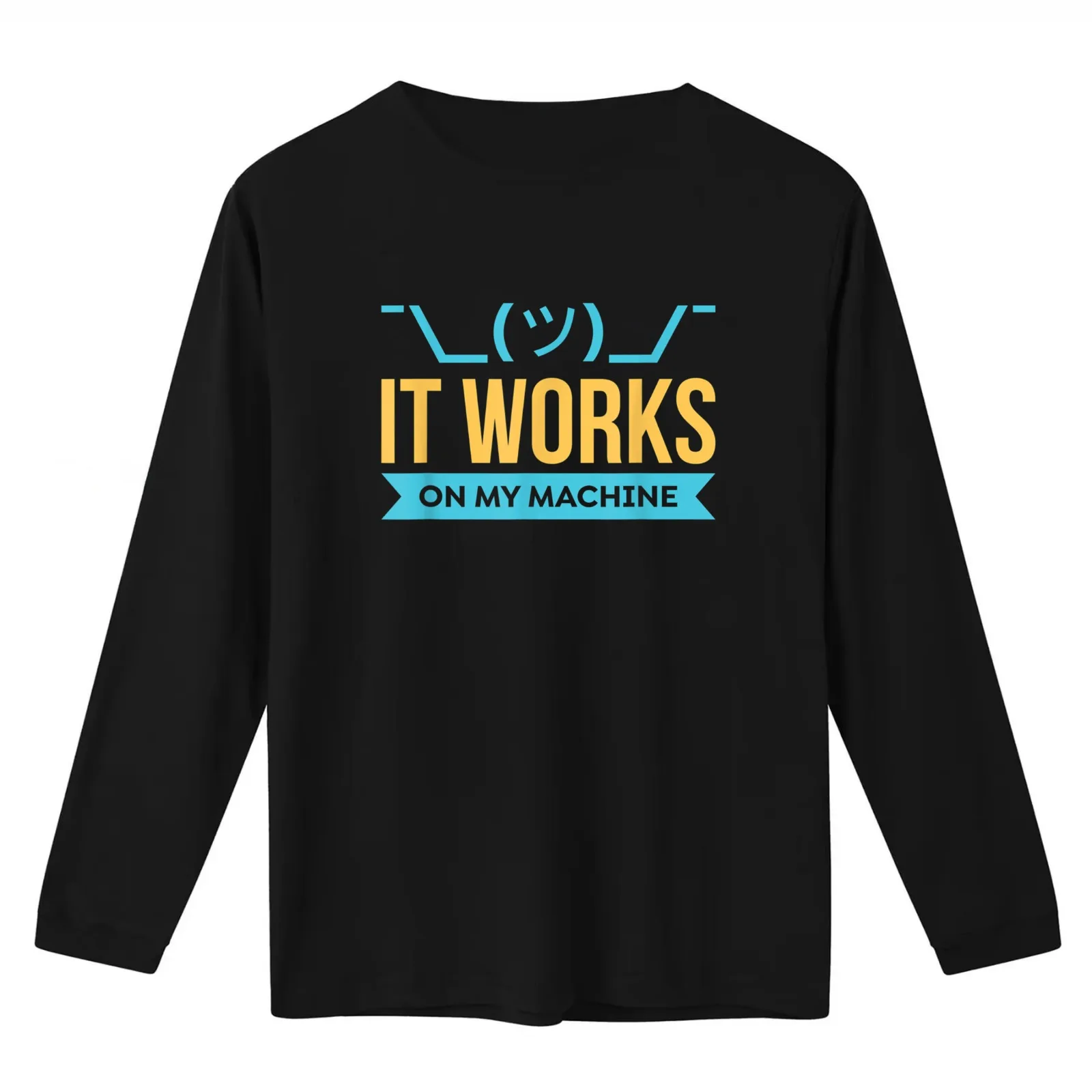 It Works On My Machine - Programming T-Shirt Summer Casual Cotton Tee Oversized Streetwear Tops Vintage Graphic Print