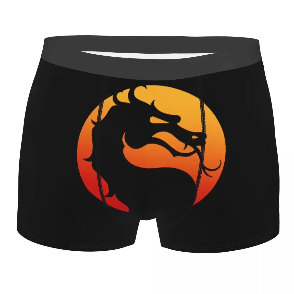 Men Mortal Kombat Logo Mk11 Popular Fighting Game Underwear Funny Boxer Briefs Shorts Panties Homme Mid Waist Underpants