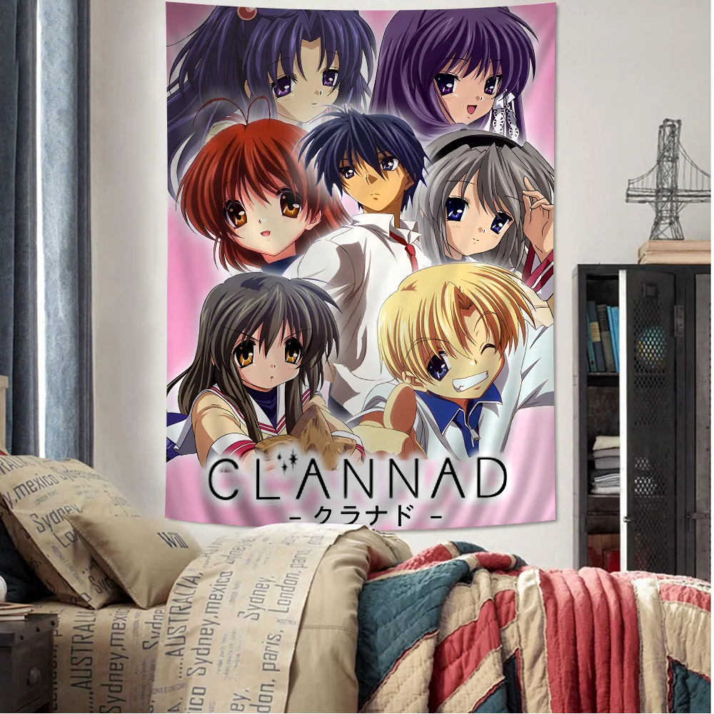 C-CLANNAD Cartoon Tapestry For Living Room Home Dorm Decor INS Home Decor