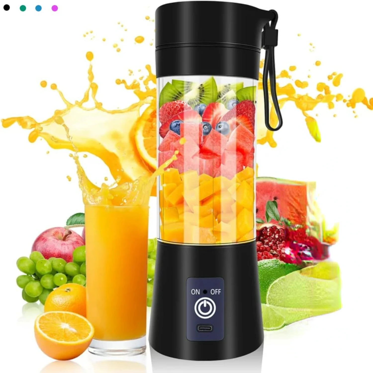 

Mandatory Charge Personal Size 380ML USB Rechargeable Blender Bottles for Shakes and Smoothies - Portable Personal Blender