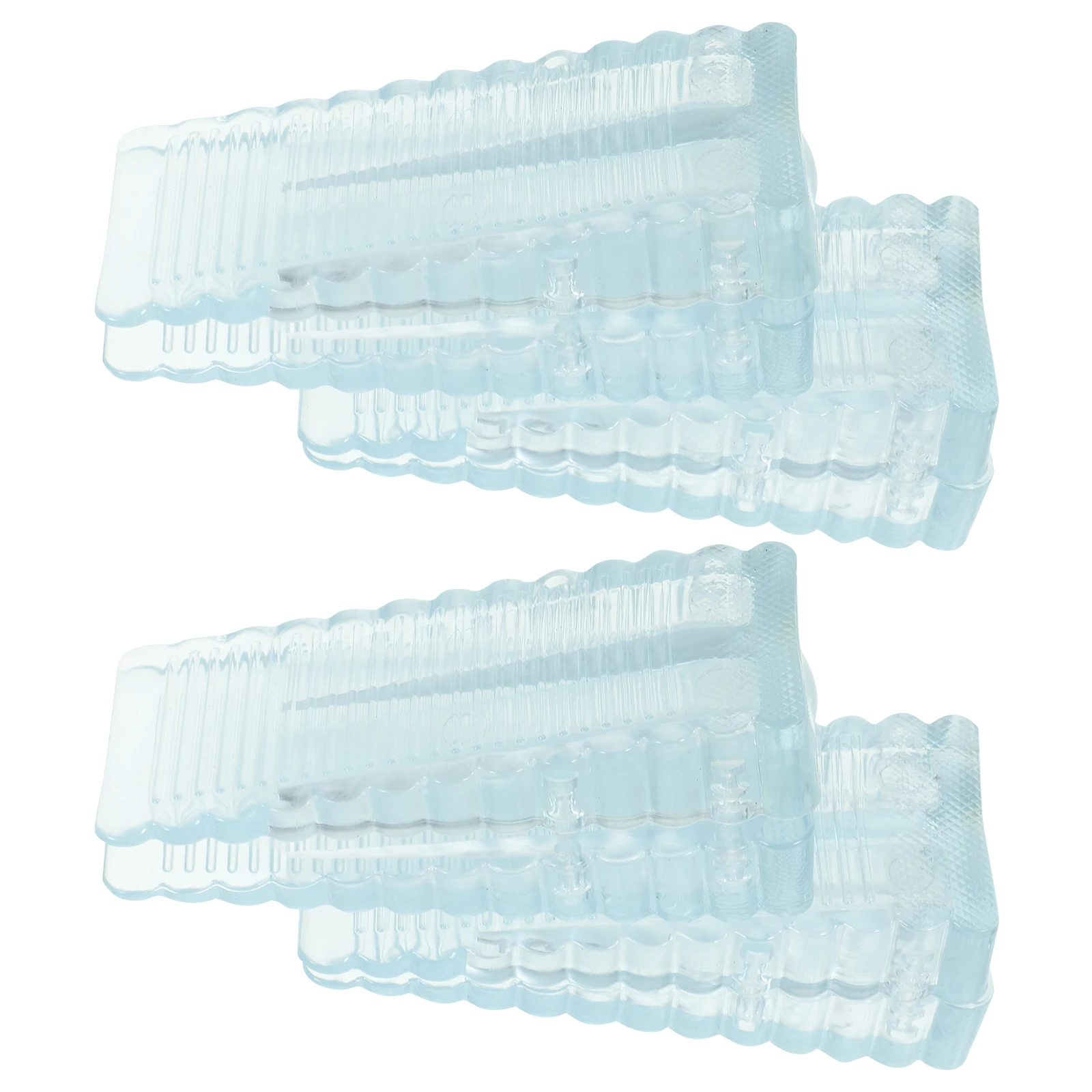 

4 pcs Rubber Stopper Wedge Transparent Non slip Anti collision Clear Blocker Bottom of Door Practical Long lasting Easy