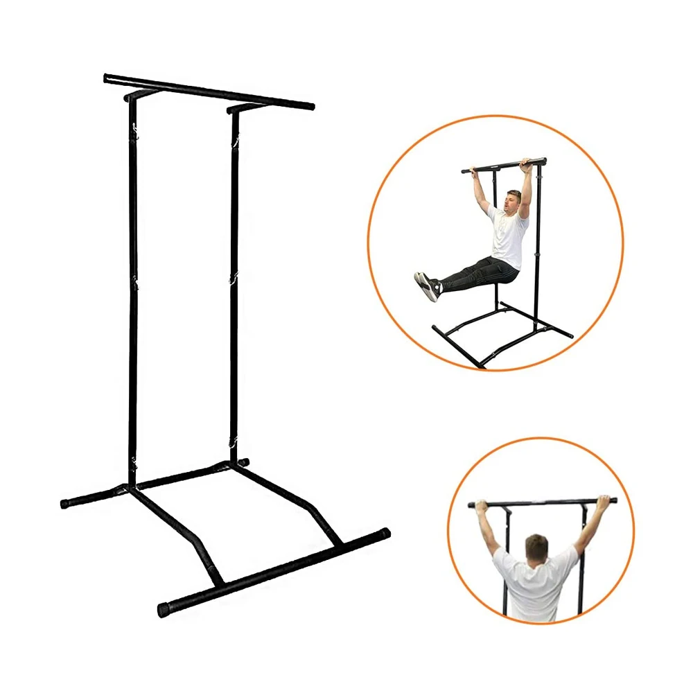 Portable Multi-Function Home Fitness Sports Pull-Up Bar Dip Bar Adjustable Steel Metal Pull-Up Station