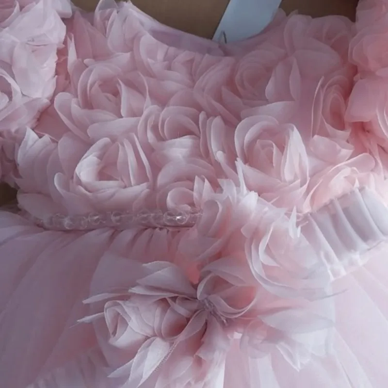 Baby Girl Princess 3D Flower Bow Tutu Dress Infant Toddler Child Vestido Wedding Party Birthday Xmas Pageant Baby Clothes 1-14Y view 4