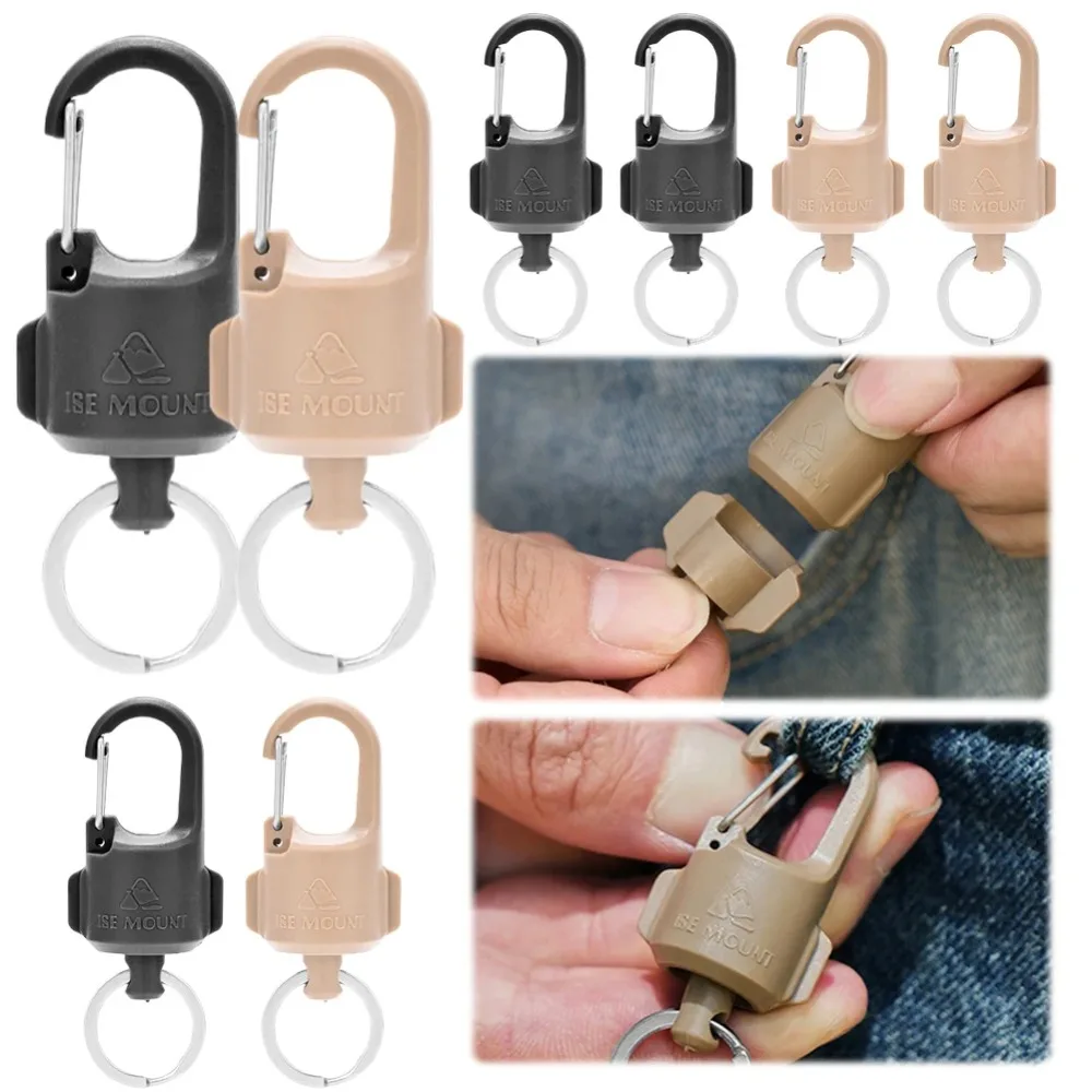 2pcs Anti-Theft Magnetic Mountaineering Buckle Anti-Lost Durable Outdoor Magnetic Carabiner Keychain Multiple Snap Clip Lock