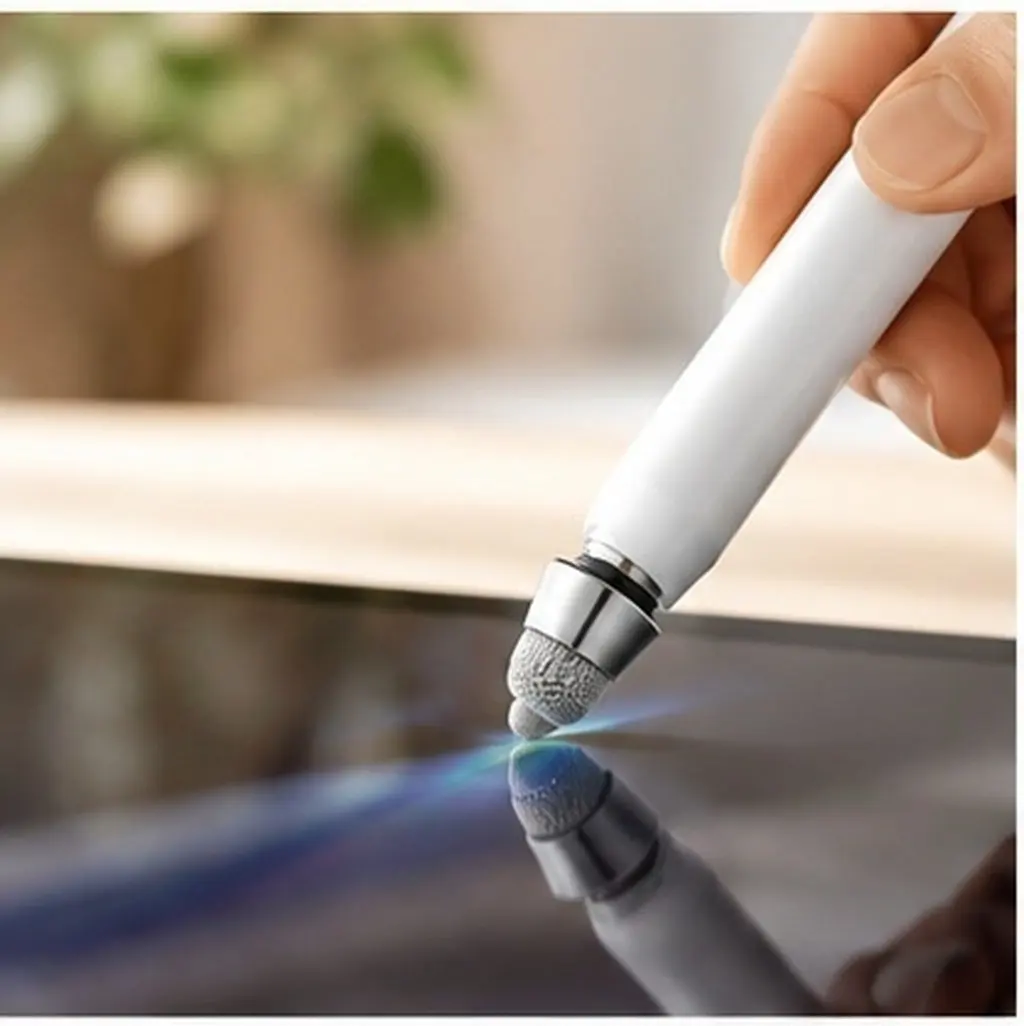 10Pcs Capacitive Pen Replacement Tips Electroplated High Precision Stylus Fiber Tips for Smartphones Tablets Stylus Pen Cap