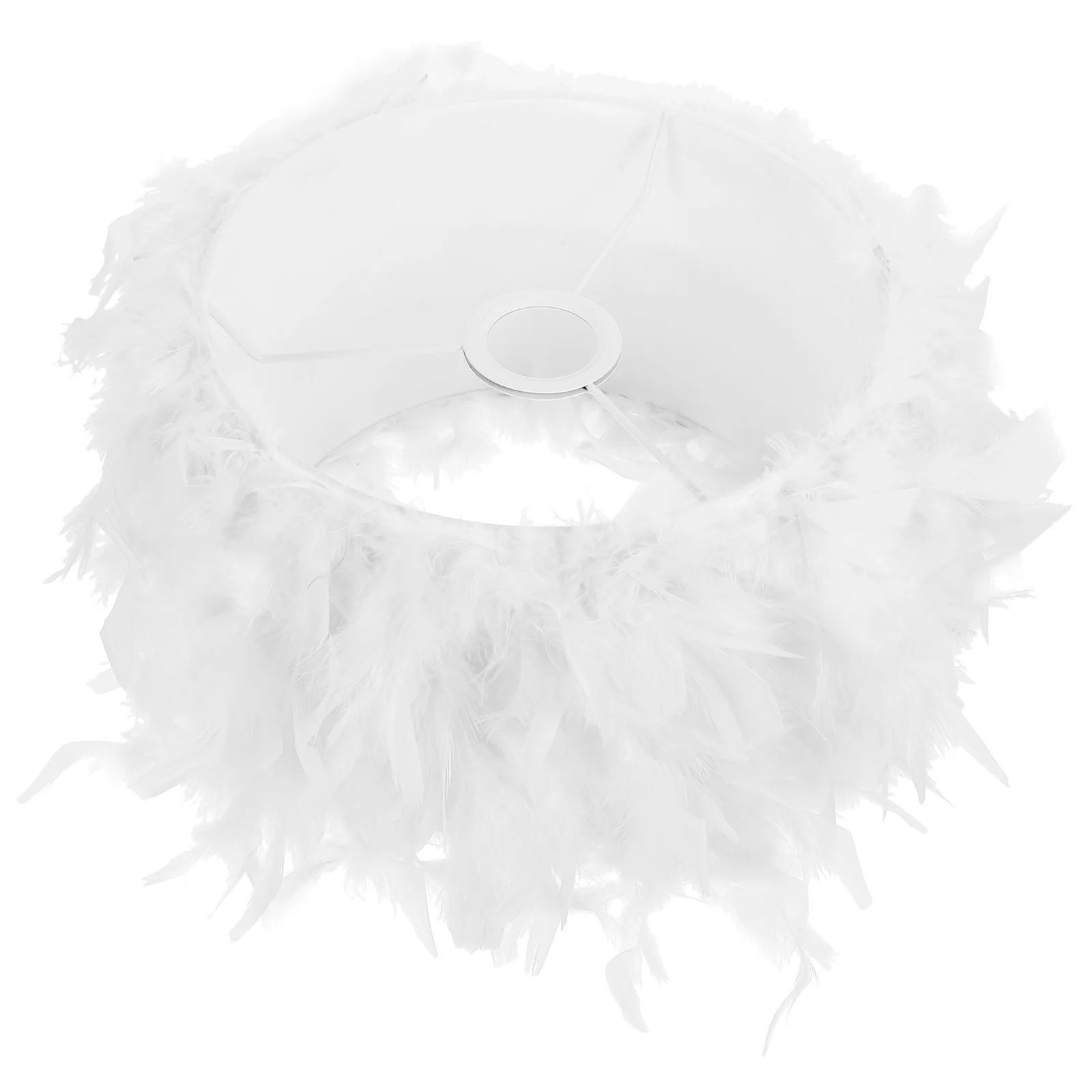 

Faux Plume Lampshade Floor Lamp Shade Replacement Easy Installation Minimalist Aesthetic Cover For Bedroom Decor Modern Style