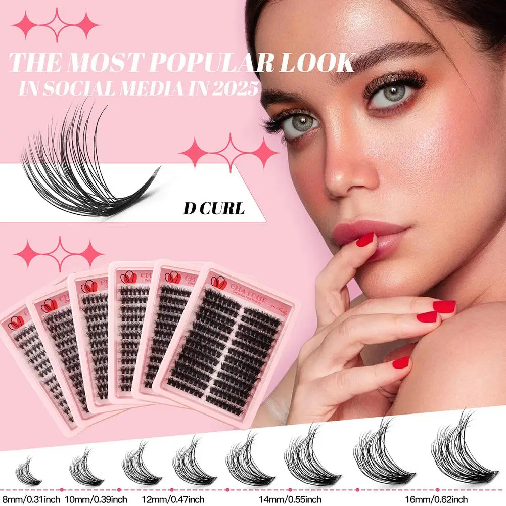 Faux-cils à grappe unique, segmentés, denses, Extension de cils européens, Kit de Style américain et outil de maquillage pour bricolage, Y8Z2