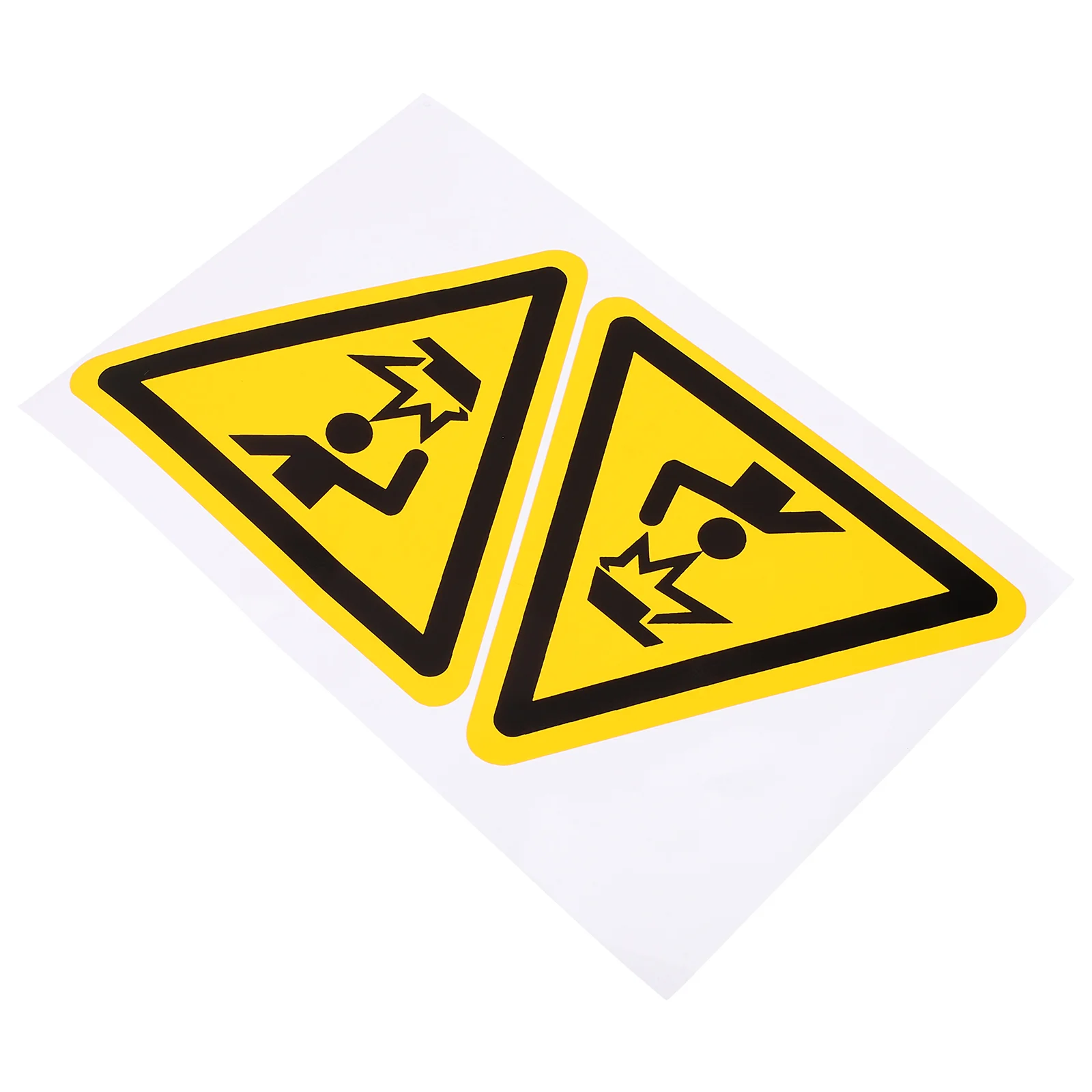 2 Pcs Stickers Warning Bump Sign Self Adhesive Safety Signs Watch Your Head Pvc Caution