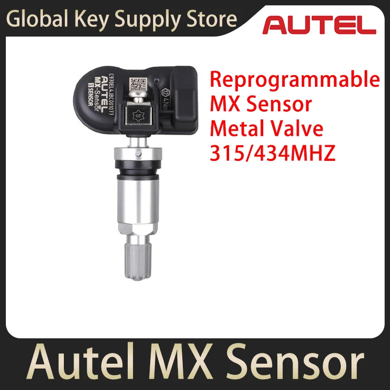 4PCS Autel MX Sensor 434/315Mhz Metal Valve Reprogrammable Universal Interchangeable TPMS Sensor TS508 TS608 ITS600 808-TS 900TS