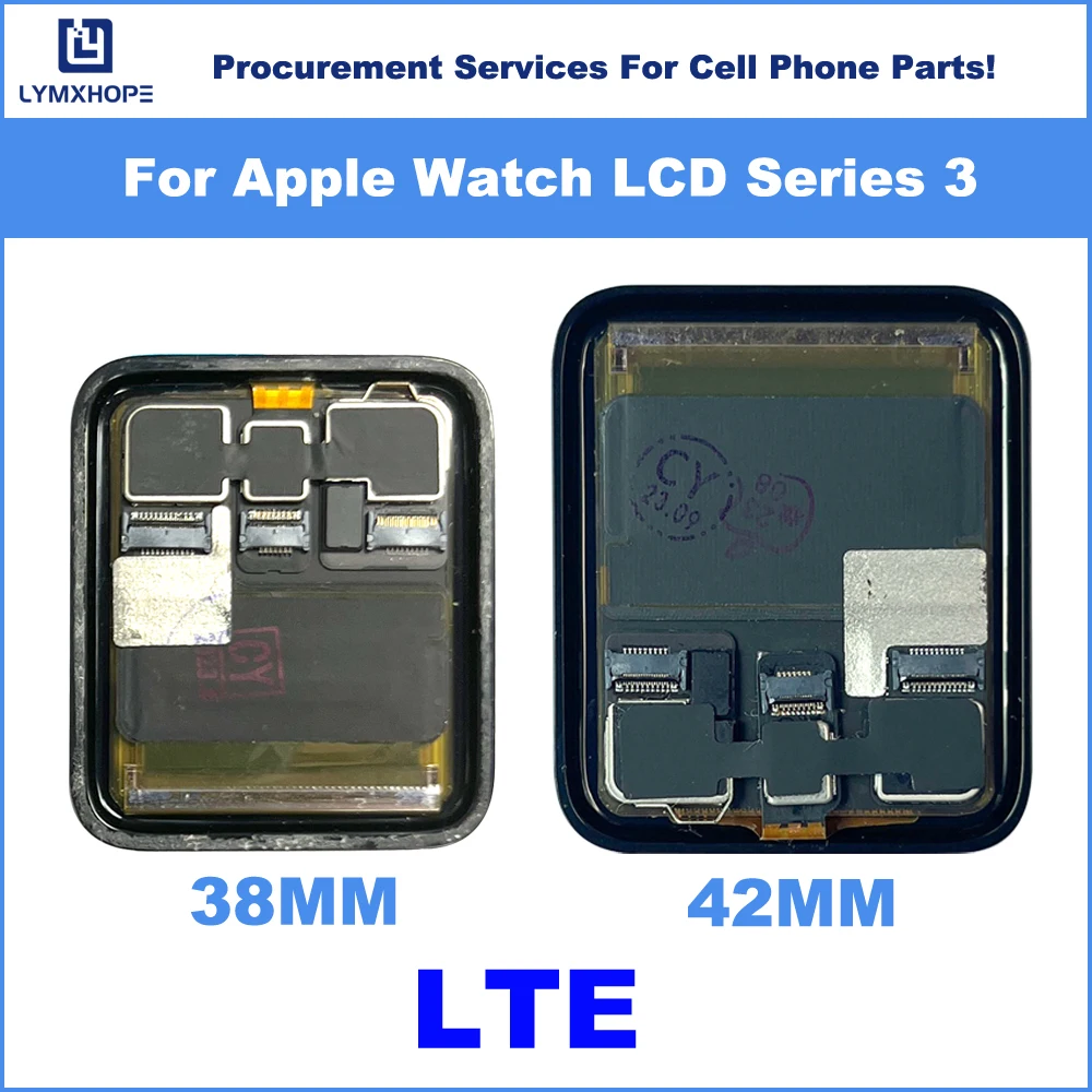 OLED For Apple Watch Series 3 LCD Display GPS/LTE Touch Screen Digitizer Assembly For iWatch S3 LCD 38MM 42MM Replacement Parts