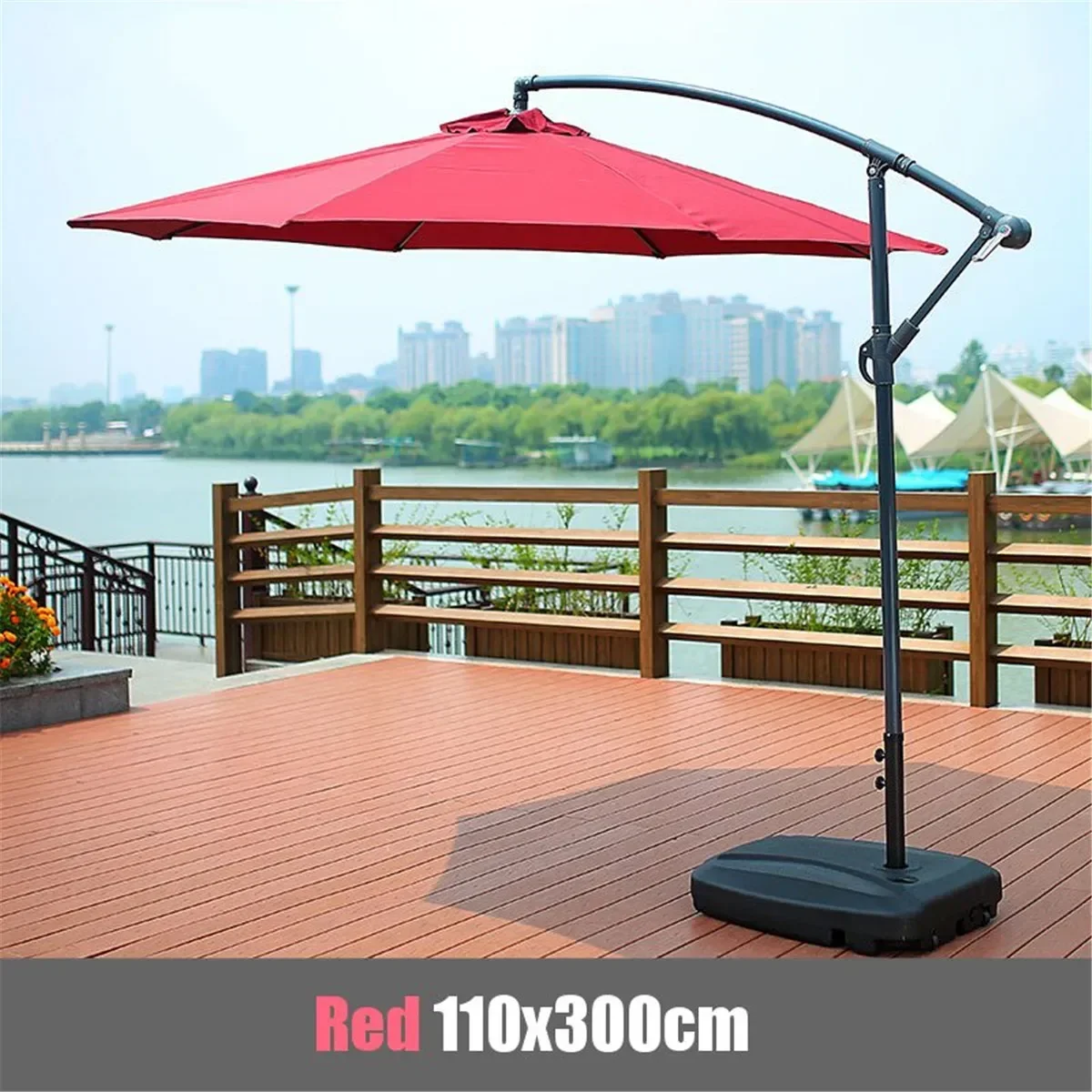 300cm Beach Sunshade Umbrella Fabric Cloth Canopy Parasol Tent Cover Waterproof Anticorrosion Patio Garden Outdoor Umbrella